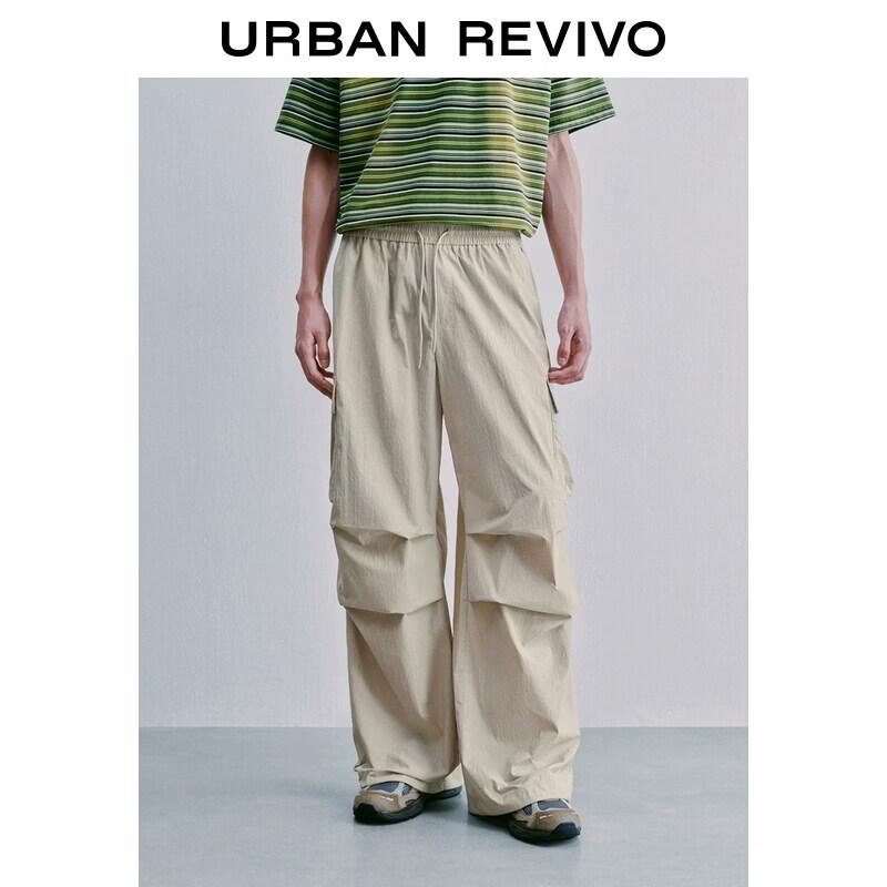 UR 2026 Men s Drawstring Pleated Oversized Cargo Pants 31