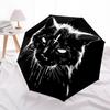 1 Stück Katzen-Kreuz-Automatikschirm, Hochwertiges Schirmdach, Tragbarer Faltregenschirm mit, Ideales Geschenk für - Reisen, Alltag, Formelle Anlässe, Stilvolles Accessoire