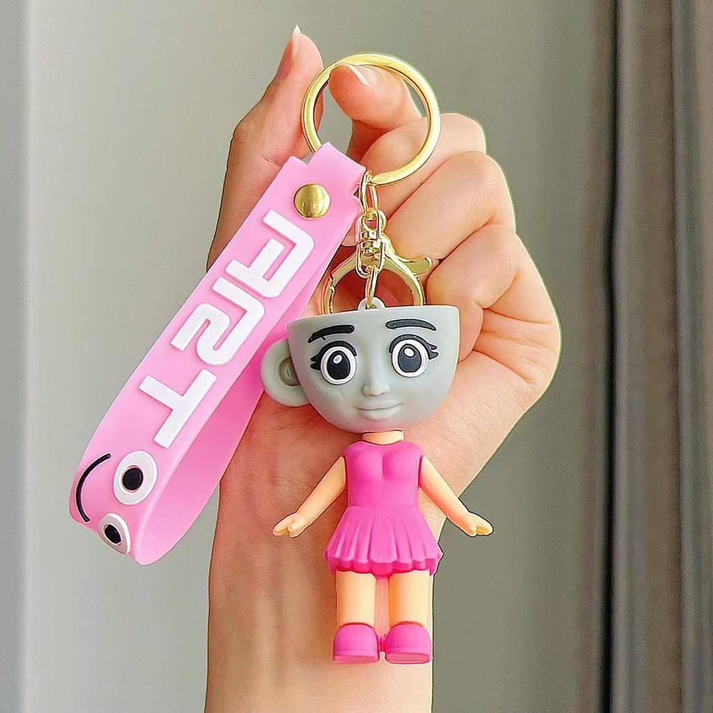 Брелок Балерина Капучино Итальянские брейнрот мем Ballerina Cappuccina фигурка игрушка для ключей, рюкзака, сумки 6 см