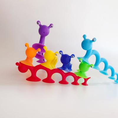 Suction Cup Puppet Colorful Cute Cartoon Animal Action Figure Stacking Block Educational Toy Plastic Children
