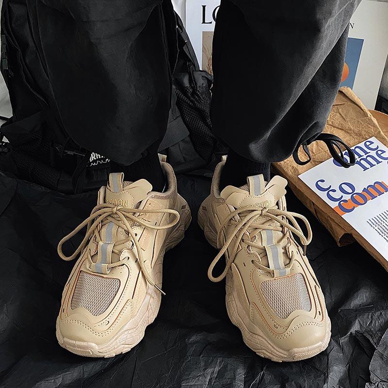 Mode 2024 Klobige Sneaker für Herren Mode Schnür-Plateau-Dad-Schuhe Weiß Atmungsaktiv bequem Herren Sport Laufschuhe zapatillas