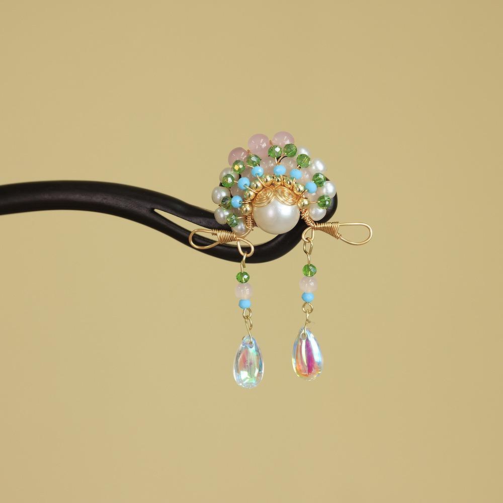 Tassel New Chinese Style Hair Clip Red Hanfu Hairpin Beijing Opera Hair Accessories  Bridal