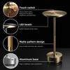 1pc Portable LED Table Lamp 3 Color Touch Control 3 Level Brightness USB Rechargeable Metal Texture Office Atmosphere Light