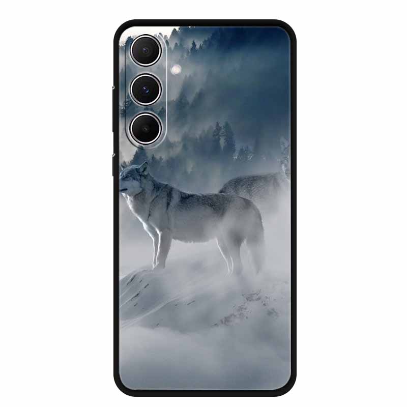 

For Samsung Galaxy A56 5G Cases Lion Wolf Soft Silicon Back Cover Fundas for Samsung A56 5G Black TPU Covers Coque Galaxy A56 5G Galaxy A56