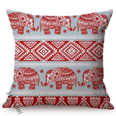 African Nation Style Cushion Cover, Culture Art Pattern, Exotic Cotton Linen, Car Sofa Pillow Case