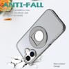 For iPhone 17 Clear Back Case Rotating Kickstand TPU+PC Phone Cover Compatible with MagSafe