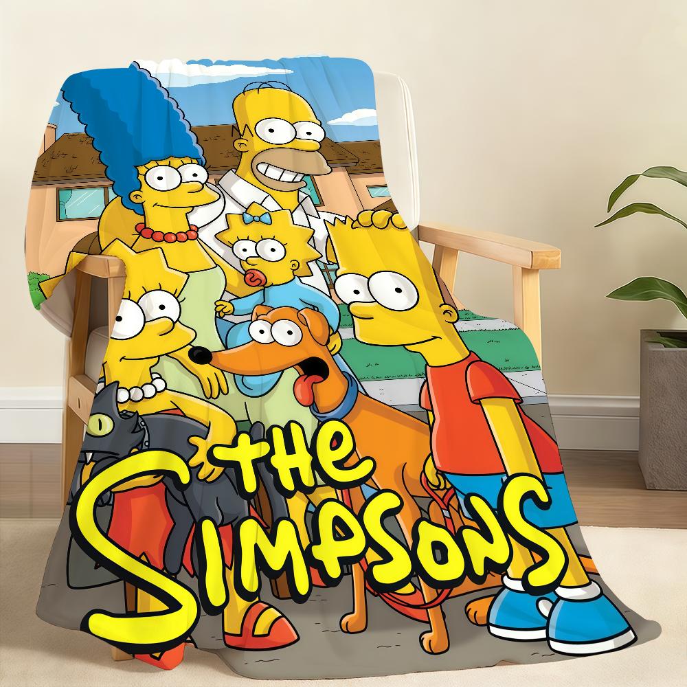 Cartoon Anime T-The S-SimpsonS Blanket For Soft Throw Blanket for Picnic Bed Sofa Home Bedroom Cozy Warm Comfortable