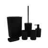 6 Piece Bathroom Set Plastic Toothbrush Holder Waste Bin Combo For Modern Bathroom Storage