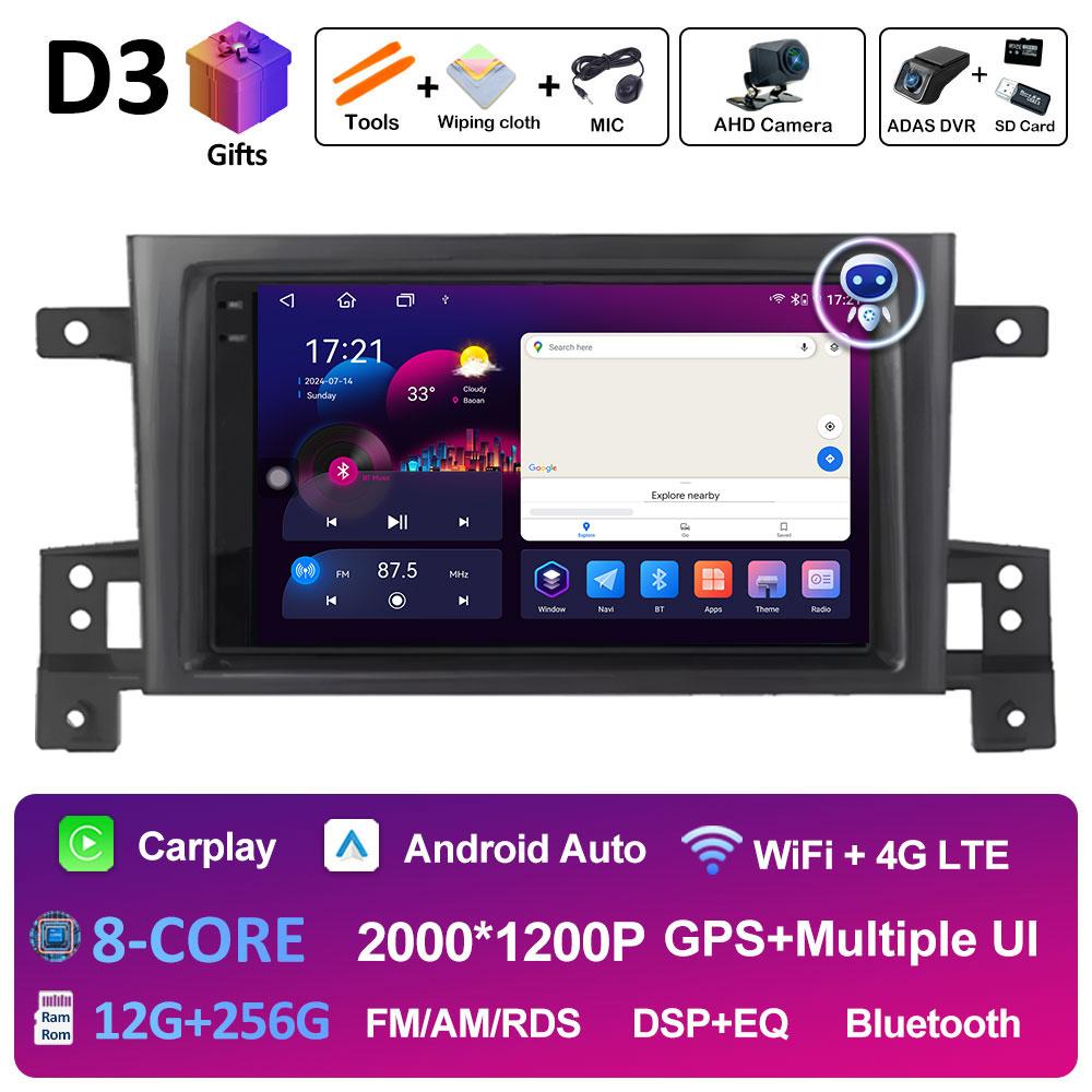 Smart System GPS Navigation For Suzuki Grand Vitara 3 2005 2006 2007 2008 2009 - 2015 Wireless Carplay Car Video Player No 2 din