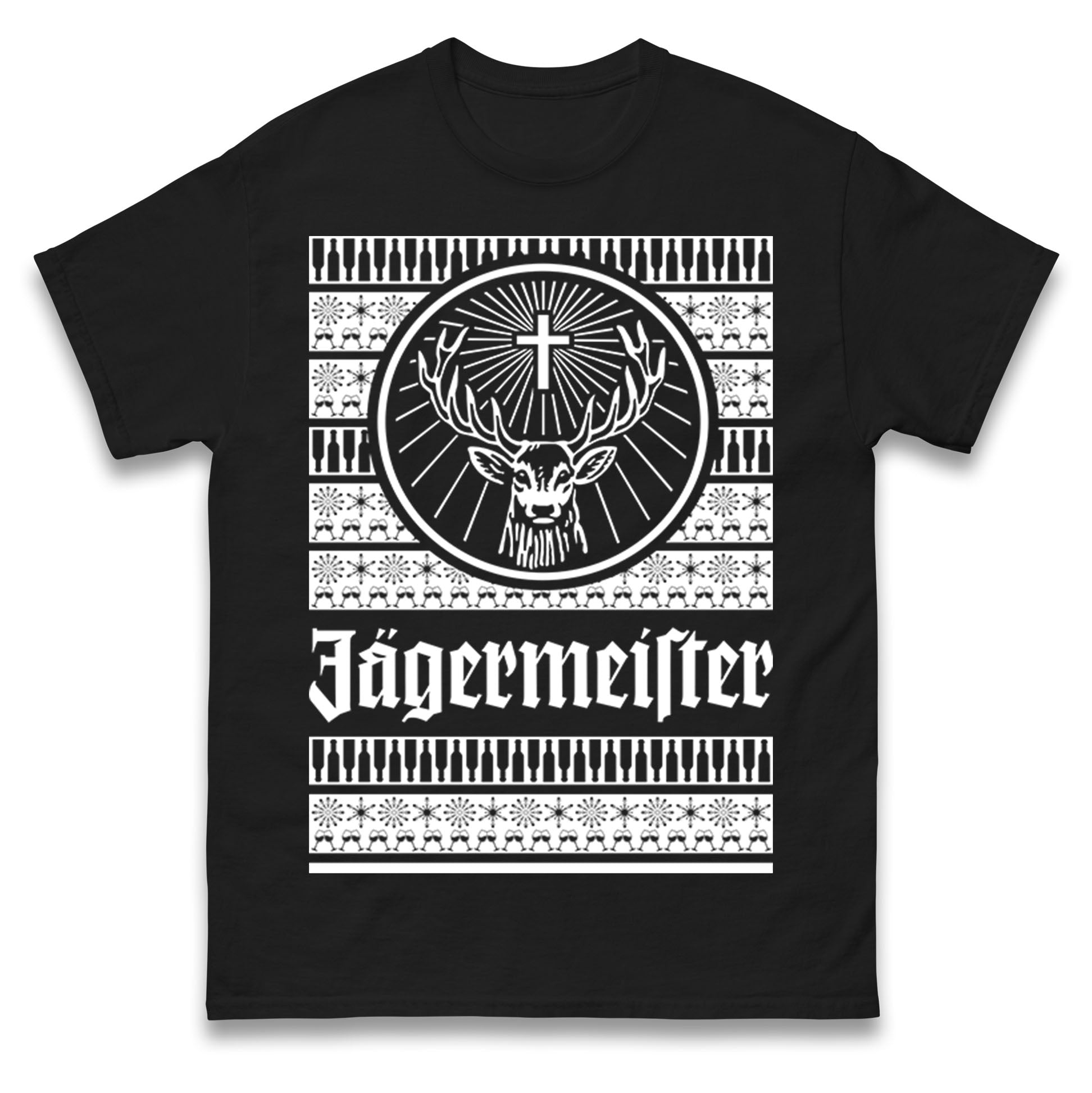 

Рождественская футболка Jagermeister с вязаным эффектом Мужские Женские Унисекс Топы Футболки L