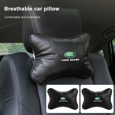 1/2Pcs Leather Car Interior Seat Headrest Neck Pillow Car for Range Rover Velar Velar Freelander 3 SVR L320 L330 Defender Discovery Sport
