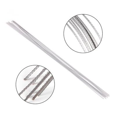 10 ks Zubní ortodontické lingvální retainery Drátky Ploché Rovné Kroucené Drátky Nerezová Ocel 15 cm Stomatologické Materiály