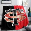 1 Stück Stade Toulousain Aufdruck Flanelldecke, Hohe Qualität, Bequem für alle Jahreszeiten, Heimdekoration, Wärme und Komfort, Perfekt für Weihnachtsgeschenke178