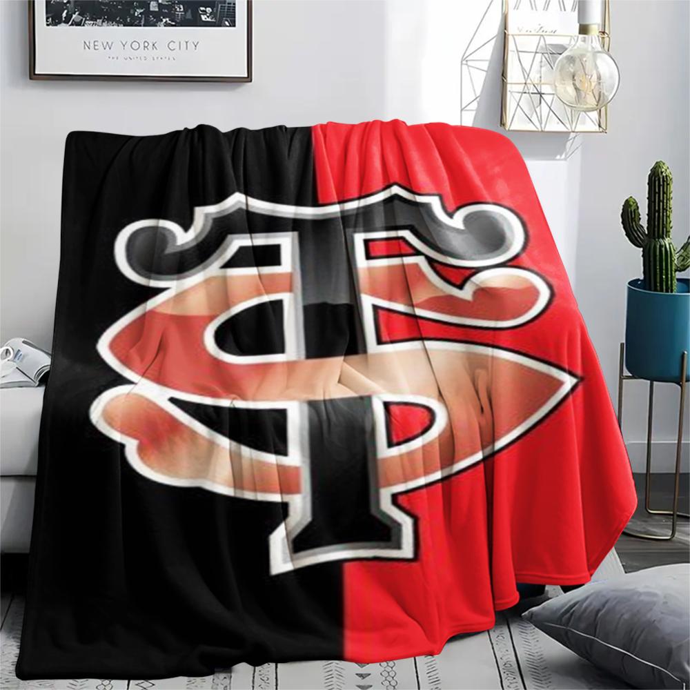 1 Stück Stade Toulousain Aufdruck Flanelldecke, Hohe Qualität, Bequem für alle Jahreszeiten, Heimdekoration, Wärme und Komfort, Perfekt für Weihnachtsgeschenke178
