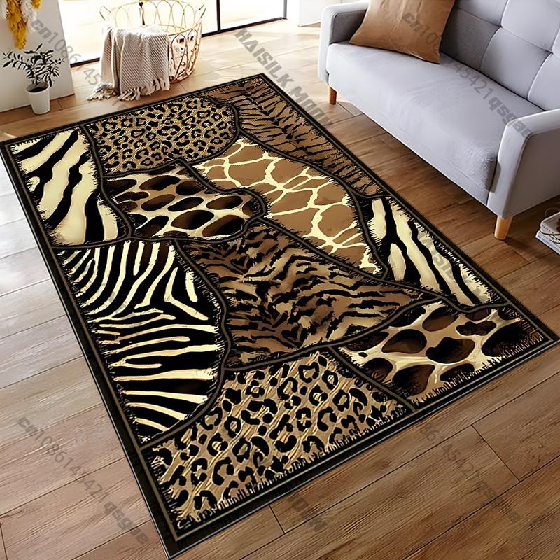 

Animal Fur Pattern Jigsaw Puzzle Printed Area Rug,Carpet for Home LivingRoom Bedroom Sofa Doormat Kitchen Decor,Non-slip 40x60cm