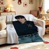 Edgy Fashion Style Black Theme Blanket Suitable For All Seasons For Outdoor Travel Home Decor Valentine'S Day Gift