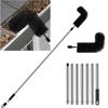 Bendable Head Gutter Cleaning Brush Extendable Balcony Gutter Brush  Gutter Cleaning Tools
