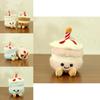Delightful Cartoon Style Plush Toy Cake Milk Tea Cup Keychain With Cozy Fabric