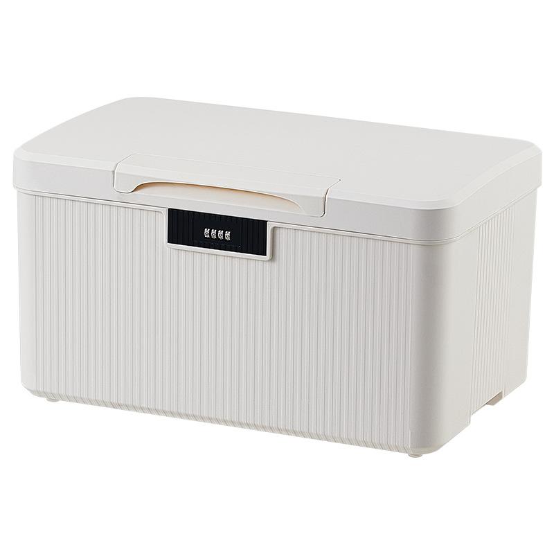 Creative Locked Storage Box Household Valuables Storage Bins Bedroom Password Organize Box Modern Home Organization Accessories