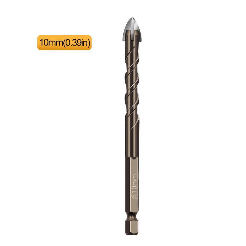 Hex Shank Spiral Groove Cross Alloy Drill Bit for Ceramic, Glass, Tile & Vitrified Tile.