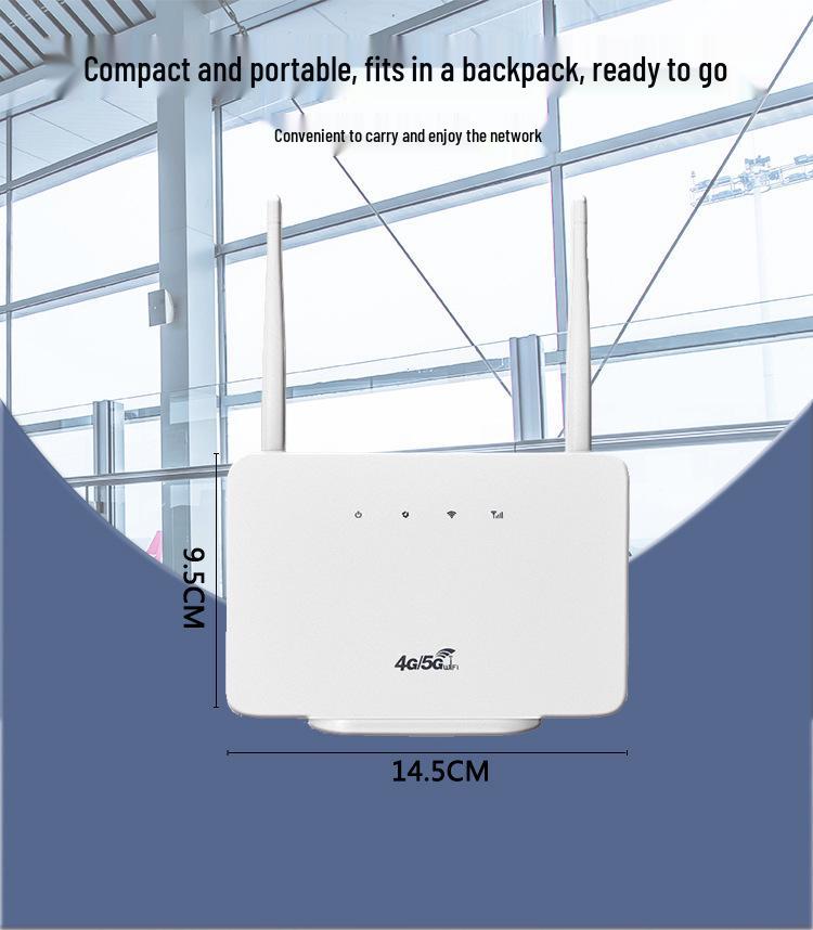 CP106 4G Portable WiFi Router with Card Slot, Connects Wireless to RJ45 for Home or Office.