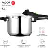 Schnellkochtopf 6 Liter, Induktion, Edelstahl 18/10, 2 Druckstufen FAGOR Rapid Xpress 6 Silber