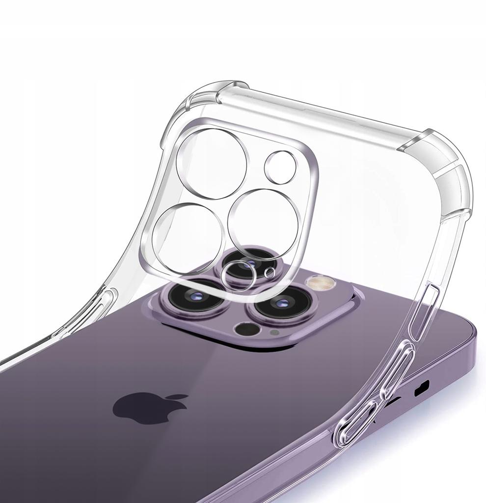 ANTI-SHOCK Case Transparent Colorless for iPhone 14 Pro + 9H Glass