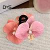 Bow Orchid Flower Decor Hair Claw Faux Pearl Inlaid Flower Hair Grip Secure Hold Back Head Hair Claw Hair Accessories