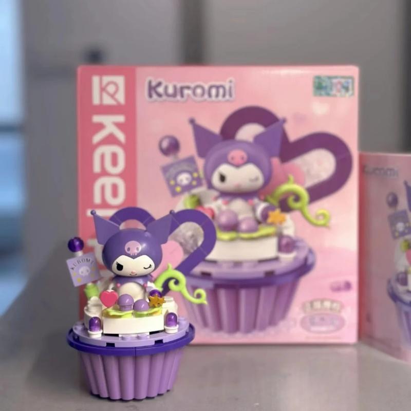 Genuine keeppley Sanrio building block cake series HelloKitty mymelody model Kuromi Cinnamoroll assembled toy birthday gift