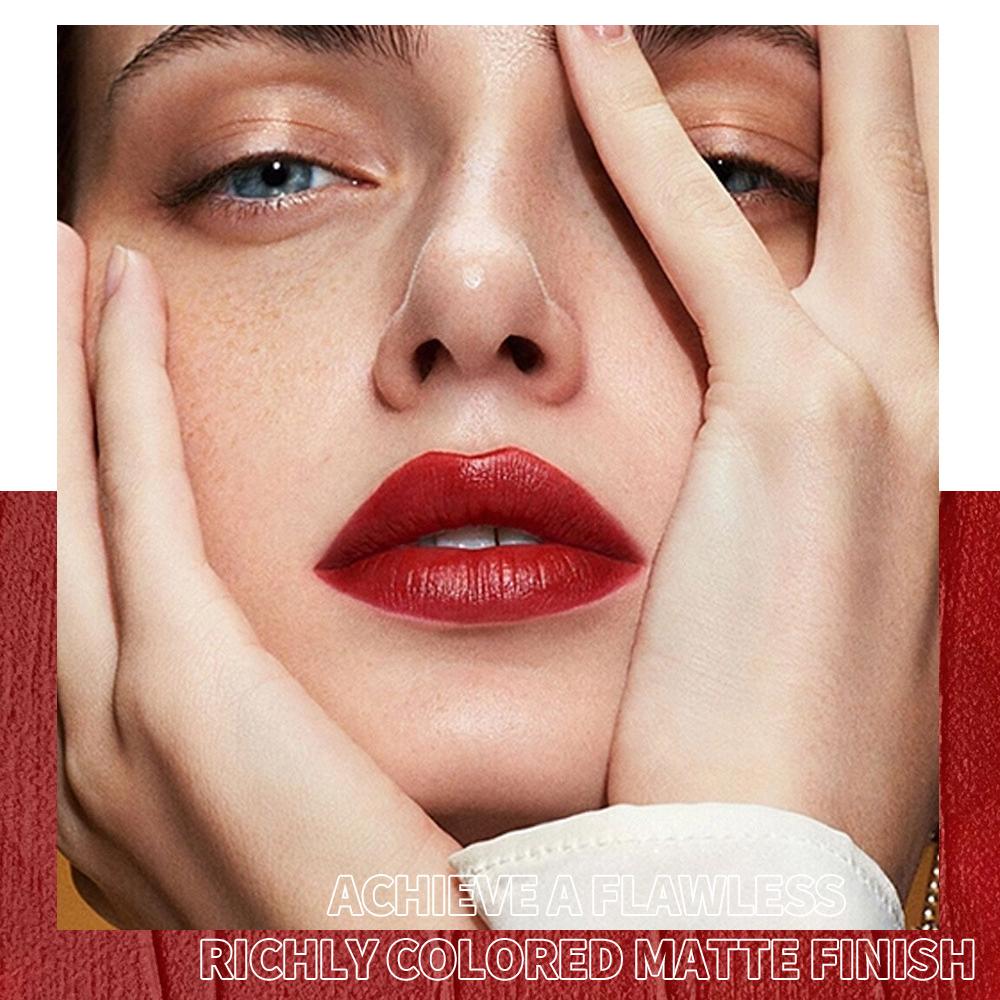 Matte Velvet Lip Glaze Natural Nude Lip Gloss Long Lasting Highly Pigmented Non-Stick Lip Stain Liquid Lipstick Lip Makeup for Daily Use