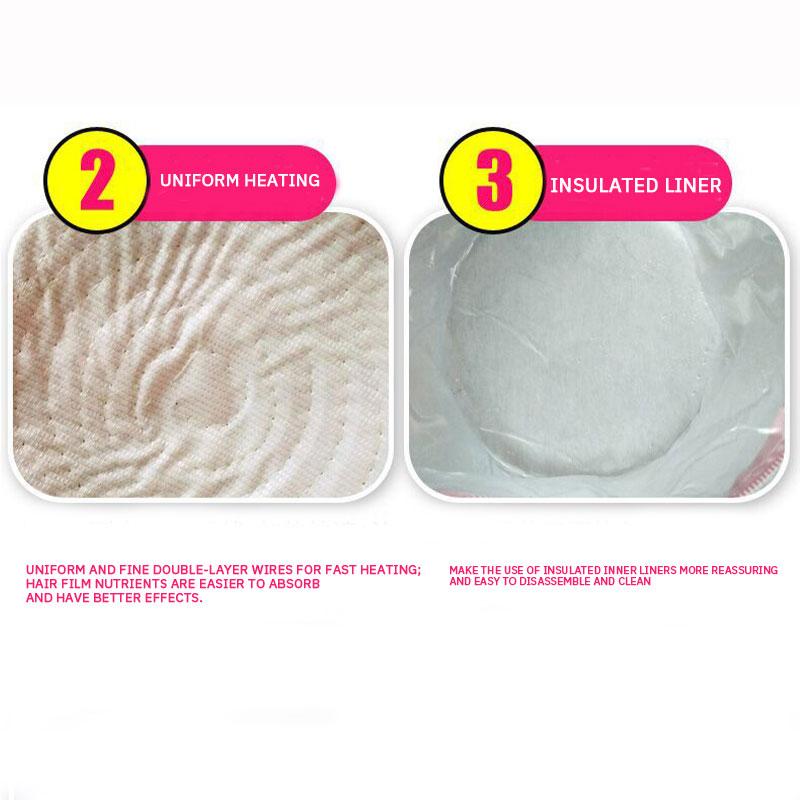 Household Hair Mask Cap Waterproof Uniform Heating Cap Baked Oil Cap Electric Heating Cap Hair Care Cap Hair Salon 1PC