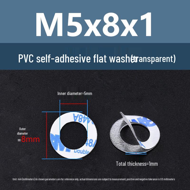 Yigu Adhesive PVC Transparent Washer: Single-Sided Insulating Pad with Screw Gasket