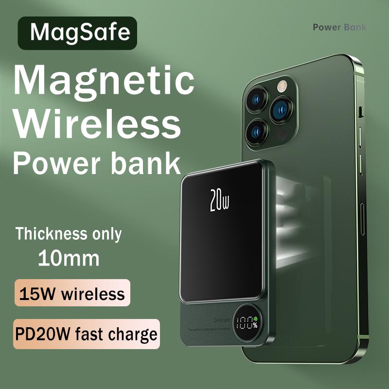 

10000 мАч для Magsafe Powerbank Магнитное беспроводное зарядное устройство для быстрого зарядного устройства для iPhone 11 12 13 14 Pro Max Mini Внешний вспомогательный аккумулятор