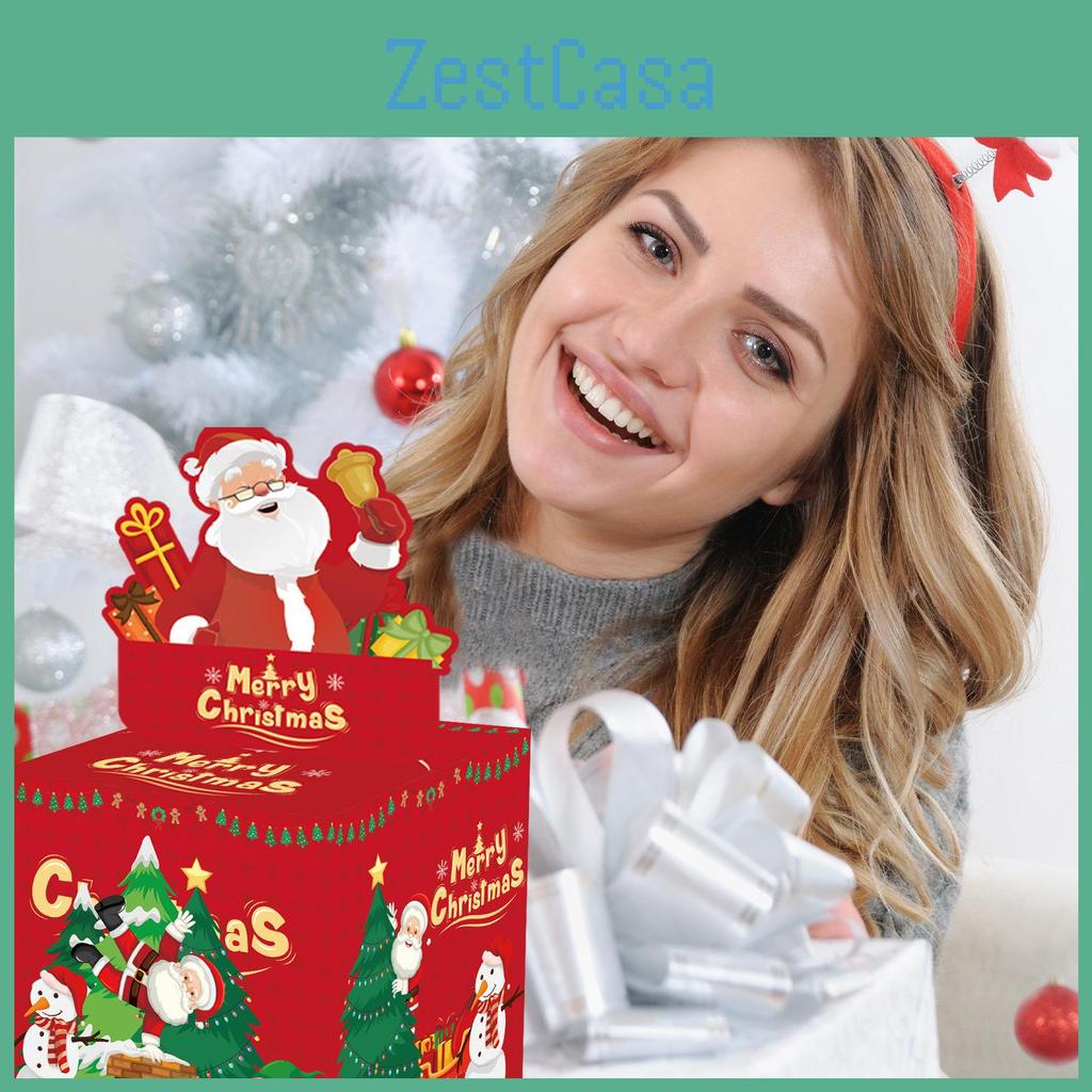 Red Santa Christmas Party Decoration Box With Paper Material For Festive Gift Storage