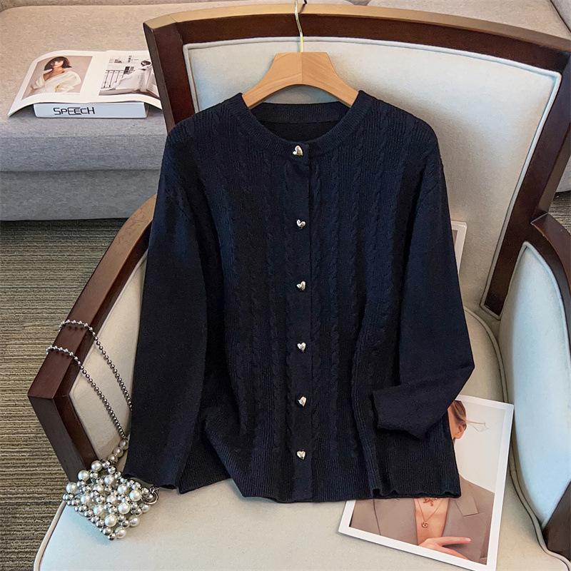 Plus Size Knit Cardigan for Women - Extra Loose Fit, Bust 150/160, Supports 200-350 Jin, Style 8030