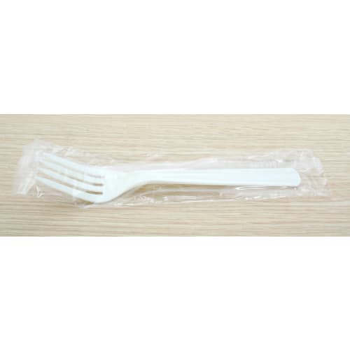 Yamato Bussan Plastic Forks, Bag-Packed, Disposable Tableware, Ivory, 16cm Long, Disposable Cutlery, Commercial Use, 100 Pieces