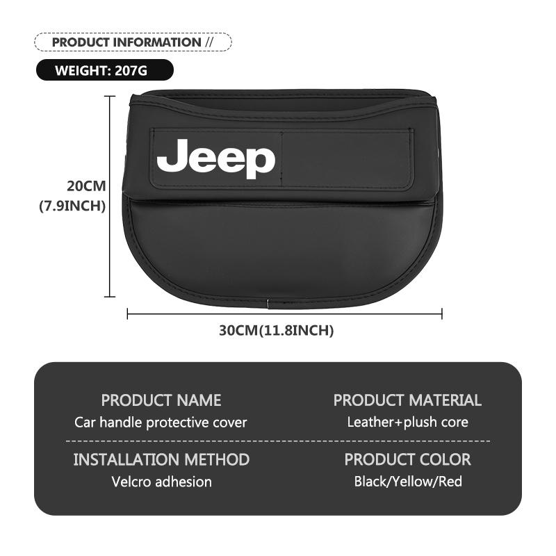 DAMIXF1 For Jeep Car Seat Gap Storage Organizer Leather Auto Console Side Pocket Grand Cherokee Wrangler JK Renegade Gladiator Compass