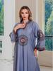 New Light Luxury Embroidered Muslim Abaya Dress - Dubai Style Evening Gown