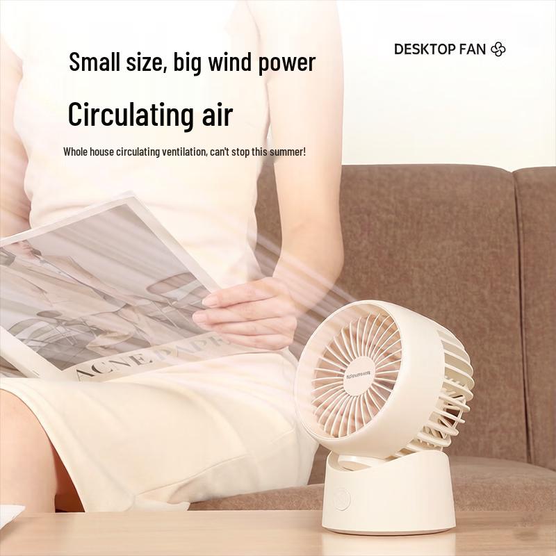KITCHEN MOMMY Quiet Oscillating USB Desk Air Circulator Fan