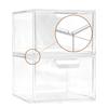 Transparente Acryl-Aufbewahrungsbox Stapelbarer Organizer für Kosmetik Schmuck Schreibwaren Kunststoffbehälter Acryl-Make-up-Organizer