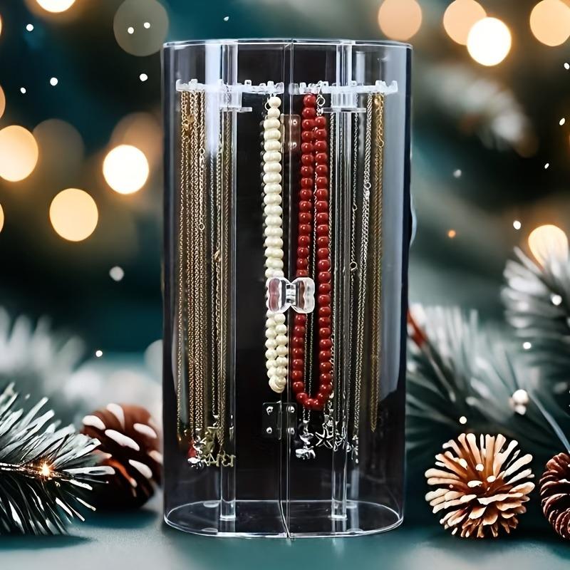 1pcs Transparent Jewelry Organizer Dustproof Necklace Bracelet Watch Display Stand Home Jewelry Storage Case