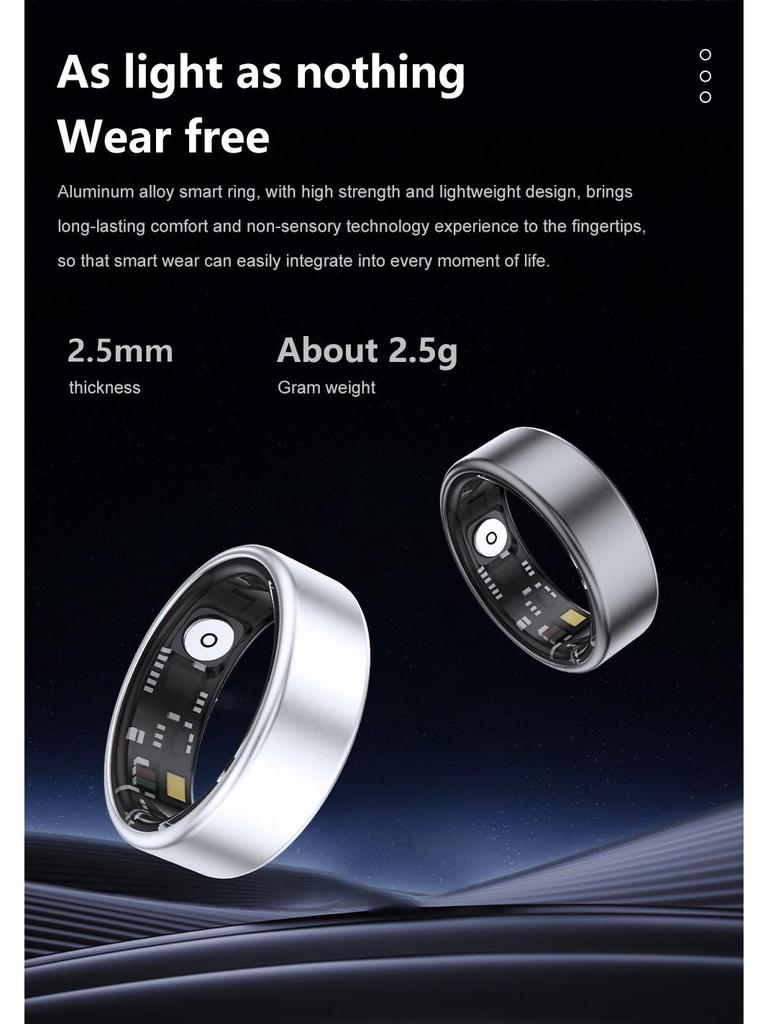 Smart Ring SR06: Waterproof, Blood Oxygen & Sleep Monitoring Bluetooth Wearable for Men and Women