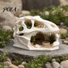 Natural Looking Reptile Shelter Dragon Skull Shelter, Hide Cave, for Terrarium Lizards Hideouts Fish Tanks Accessories Decorative Ornament Living Room
