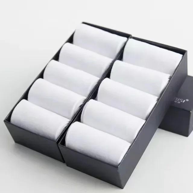 20 ks/lot Pánské ponožky z čisté bavlny nadměrné velikosti jednobarevné ležérní kancelářské business dlouhé ponožky prodyšné měkké pánské ponožky EU39-48