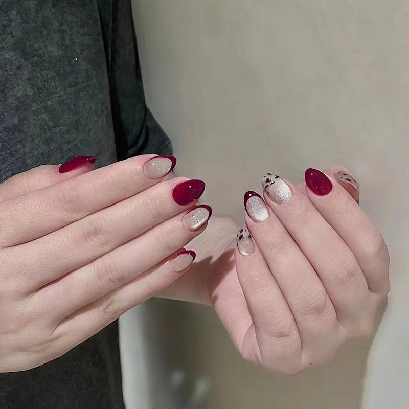 High-End Cat Eye Wearable Nail Stickers & Removable Fake Nail Patches - Ins Style