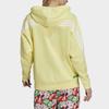Adidas Casual Striped Floral Print Hoodie Women Tops Yellow HC4186