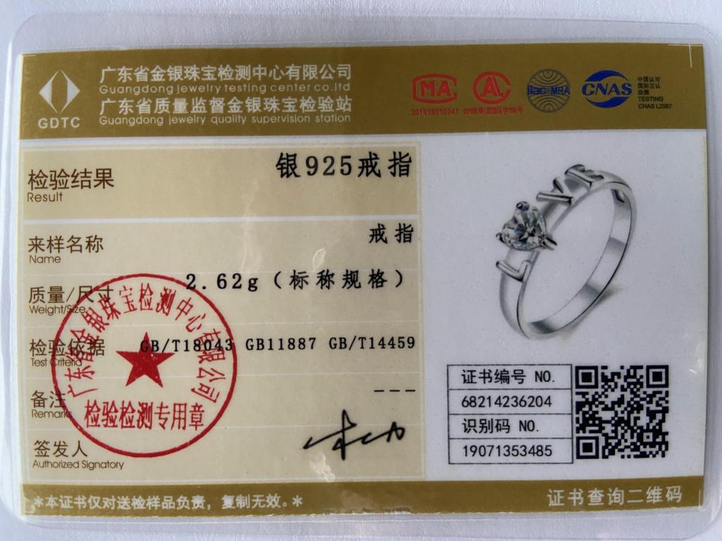 925 Sterling Silver Love Ring AAA Zircon Wedding Jewelry