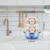 Double Layer Egg Cooker 14 Egg Capacity Hard Boiled Egg Cooker Anti-dry Electric Egg Boiler with 40mL Measuring Cup Steam