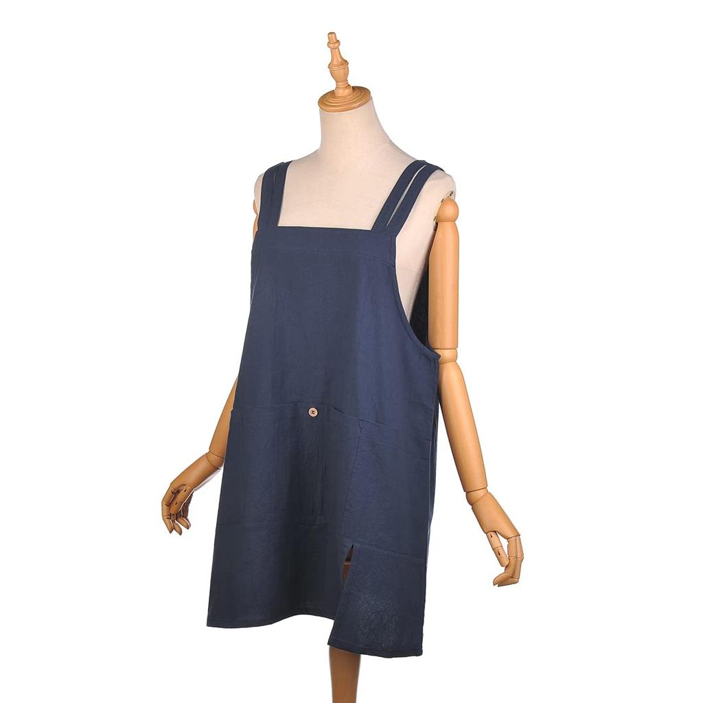 Sewing Washer Navy Free Size [Kusuguru Japan] Apron, Apron, K105-15, Blue,
