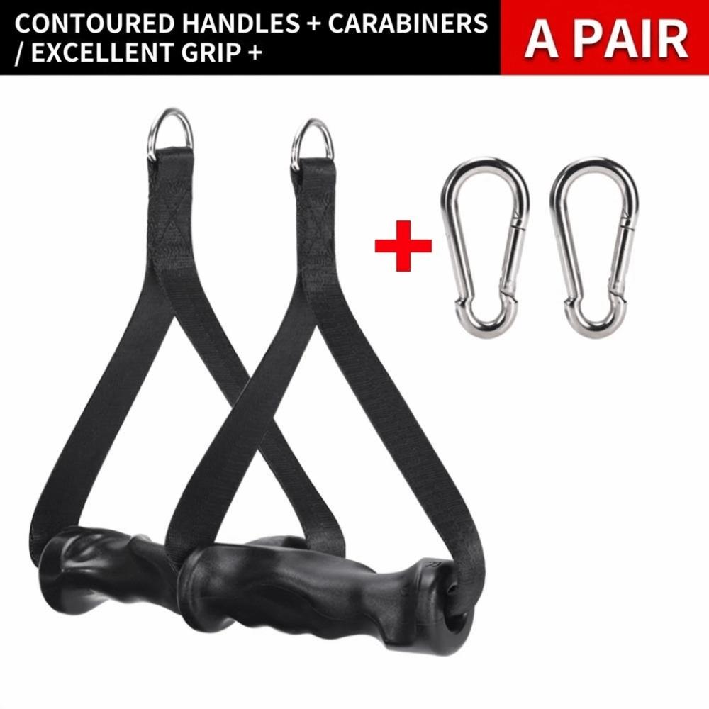 1Pair Heavy Duty Gym Handle Non-Slip Pulley Handle Cable Machine Handle Pulley Cable Machine